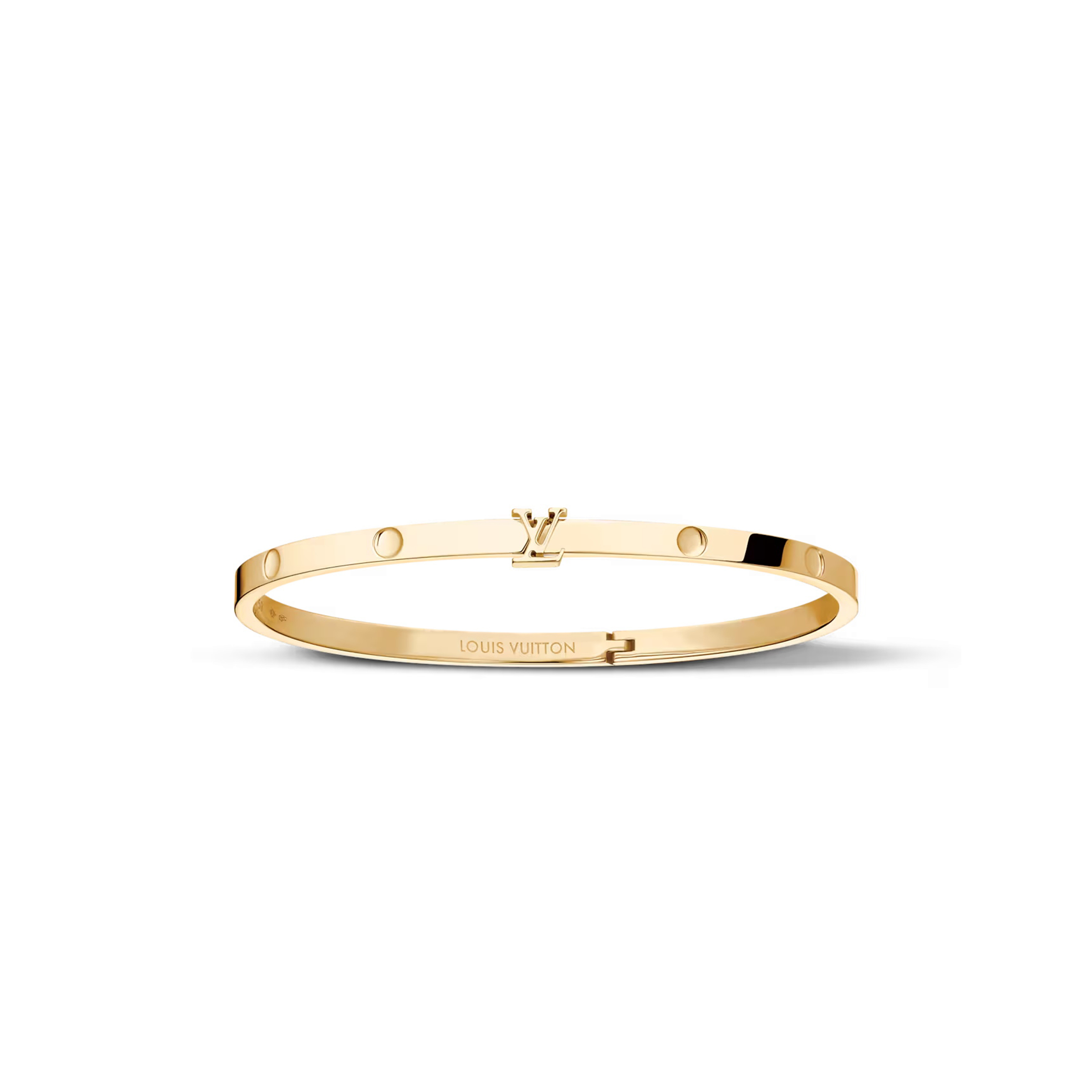LOUIS VUITTON EMPREINTE SMALL BANGLE, YELLOW GOLD Q05319